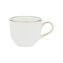 Set de taza y plato de porcelana Maesta La Porcellana Bianca