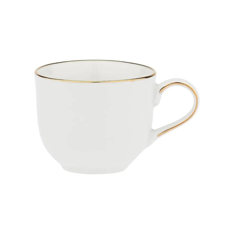 Set de taza y plato de porcelana Maesta La Porcellana Bianca
