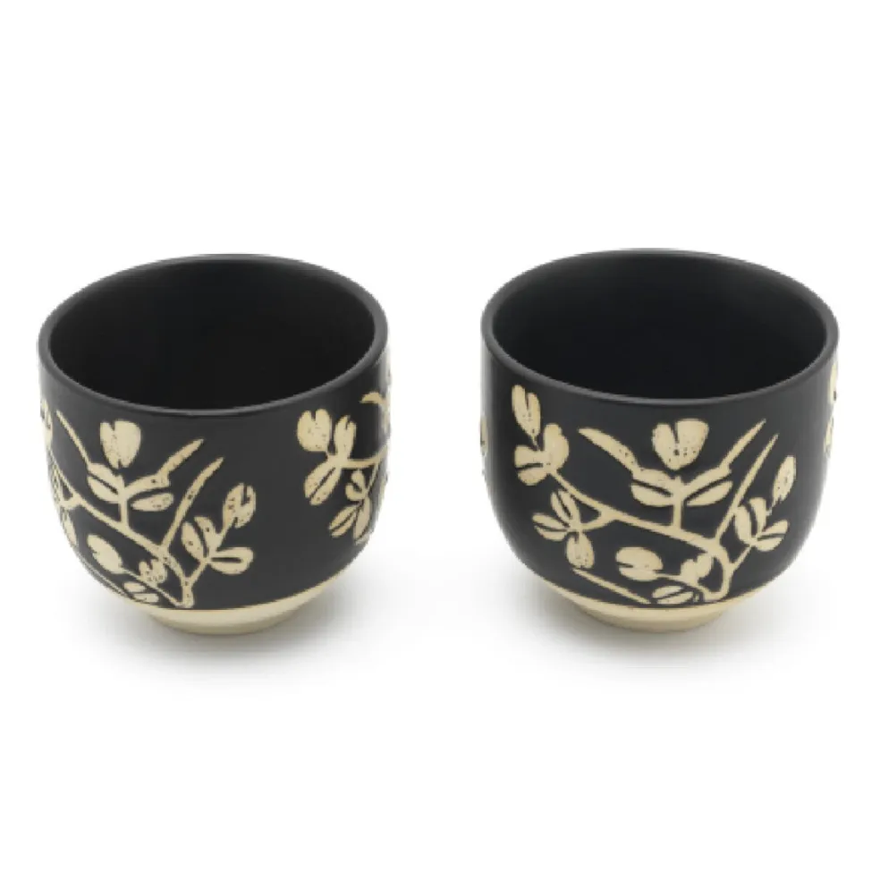 Set de té con tetera de hierro fundido y 2 tazas de porcelana Sichuan Bredemeijer