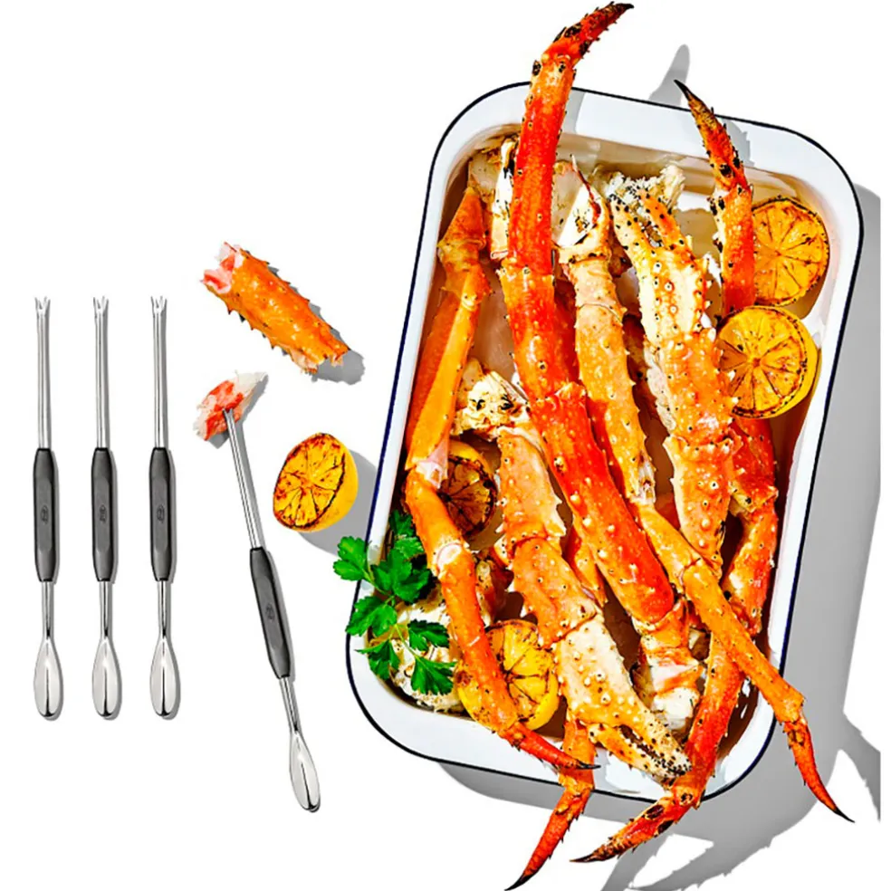 Set de 4 tenedores para mariscos y aceitunas OXO