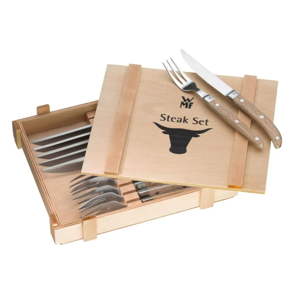 Set de 6 tenedores y cuchillos de carne Ranch WMF