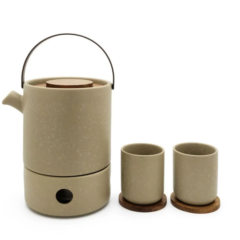 Set de tetera de cerámica 1,2 l con calentador Umea Bredemeijer