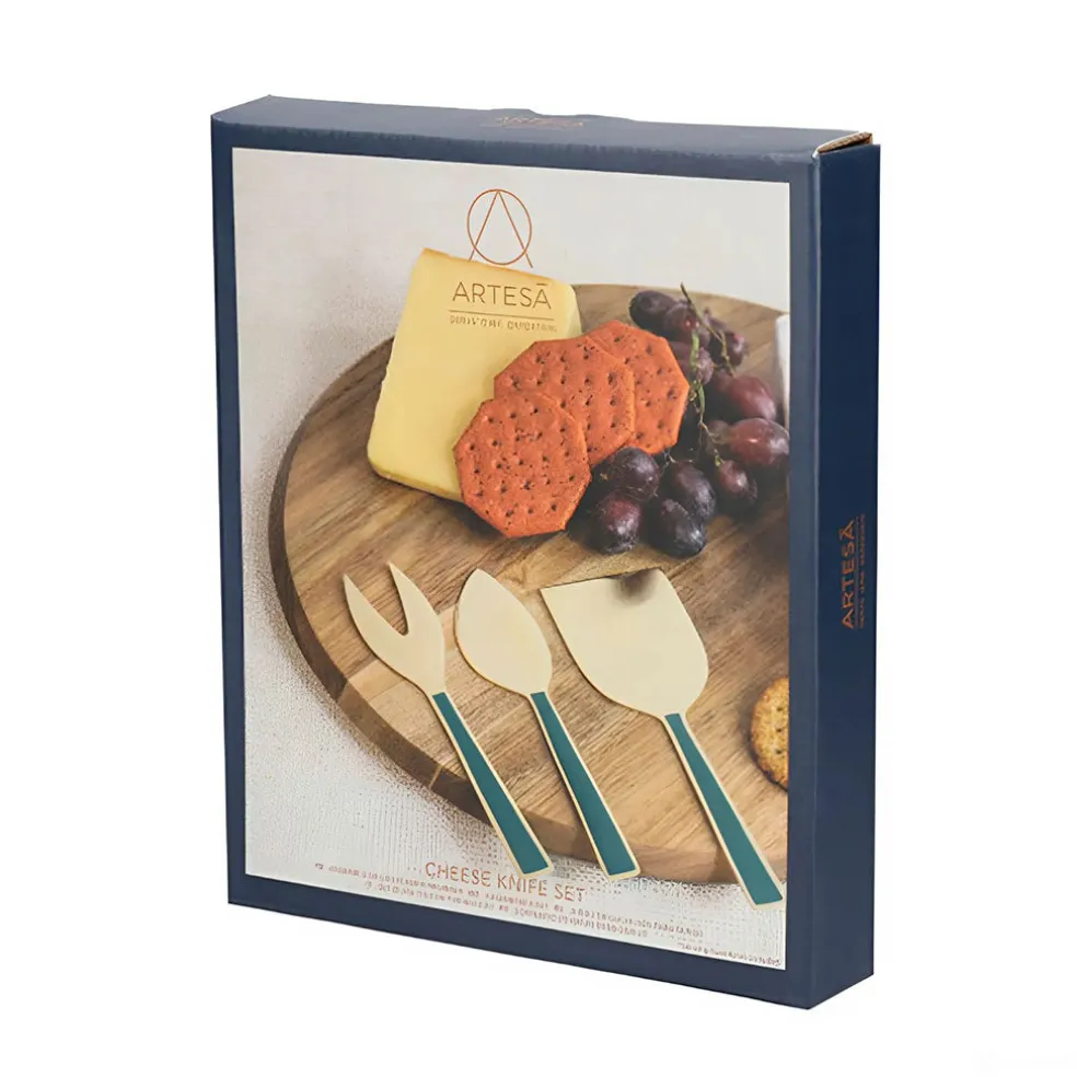 Set de 3 utensilios para queso inox dorado Artesà KitchenCraft