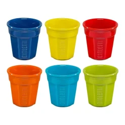 Set de 6 vasos octogonales multicolor Bialetti