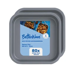 Set 2 moldes redondo o cuadrado para freidora de aire y horno Wham® Cook