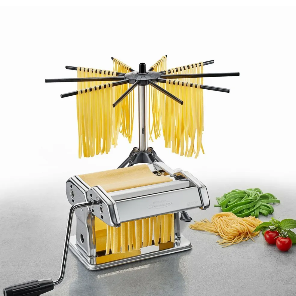 Set para pasta fresca con máquina de acero inoxidable PERFETTA y secador DIVERSO Gefu