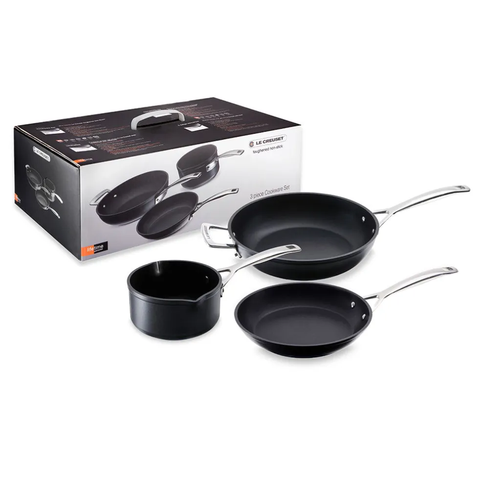 Set 3 piezas de aluminio antiadherente de Le Creuset