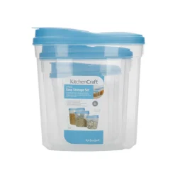 Set 3 Recipientes Blue Card sin BPA KitchenCraft