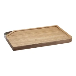Tabla de cortar de madera de olmo con asa de inox Rösle