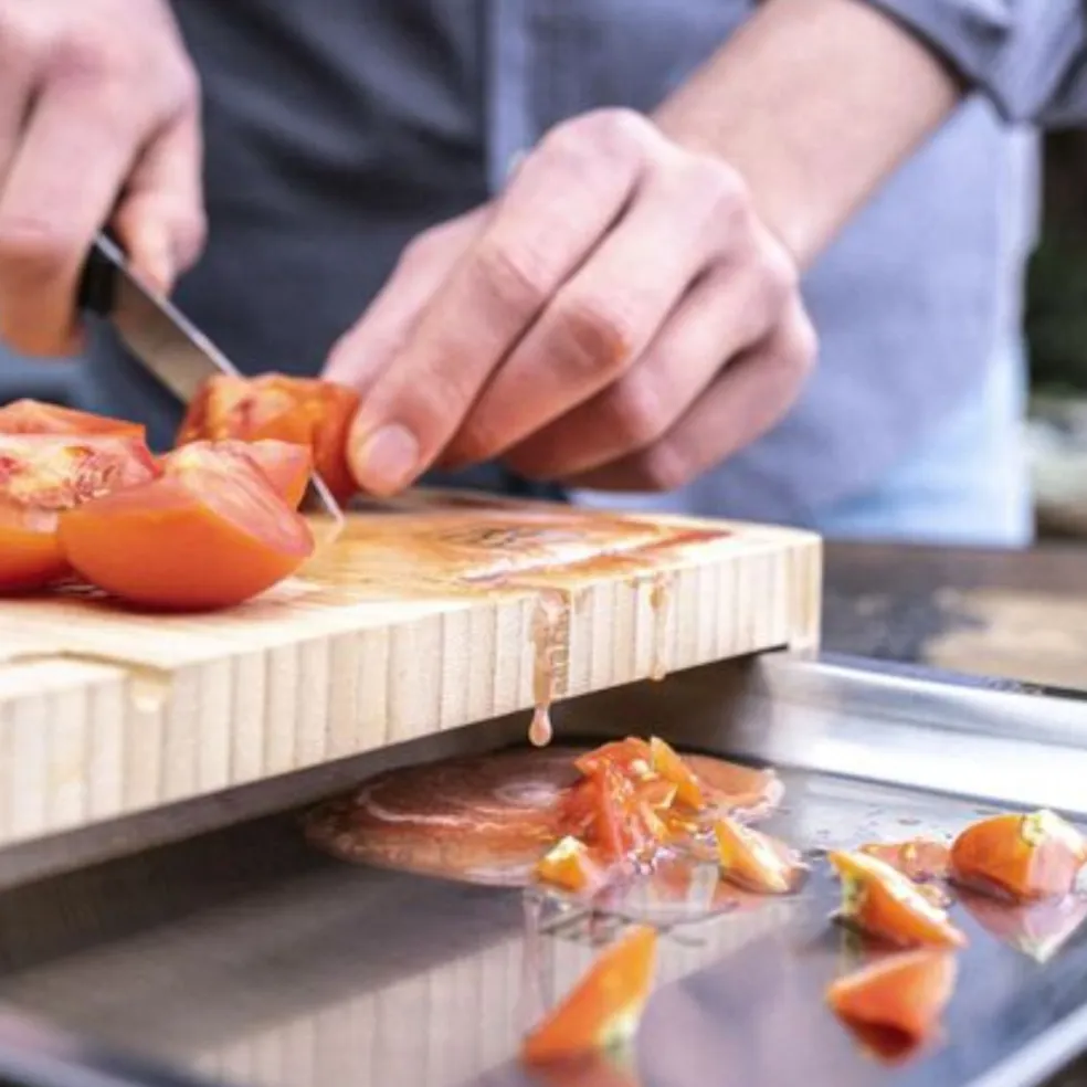 Tabla para cortar de bambú con bandeja de goteo de inox Zwilling