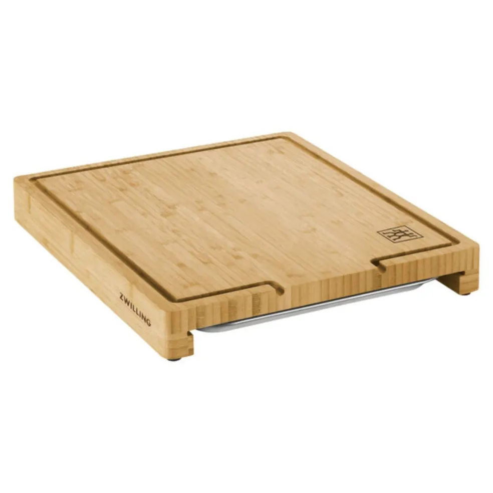 Tabla para cortar de bambú con bandeja de goteo de inox Zwilling