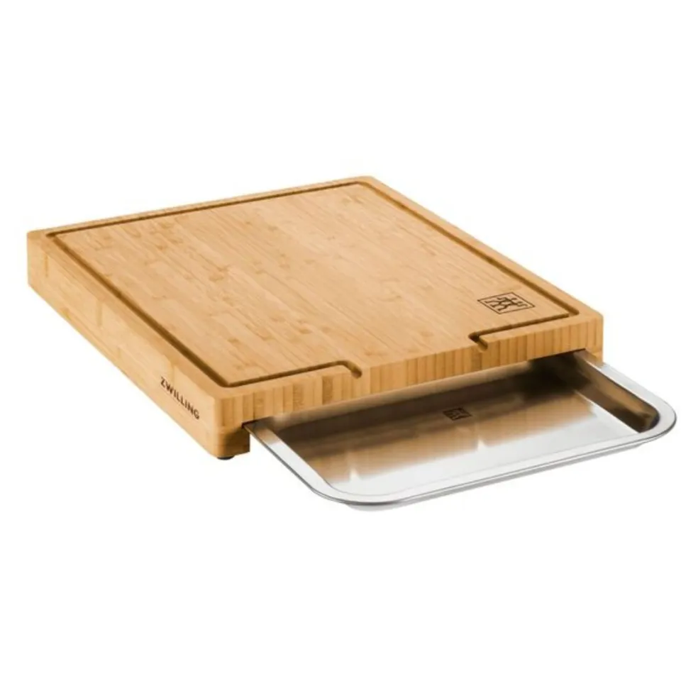 Tabla para cortar de bambú con bandeja de goteo de inox Zwilling