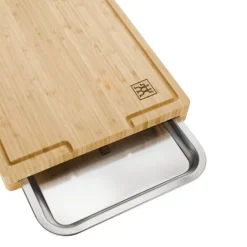 Tabla para cortar de bambú con bandeja de goteo de inox Zwilling