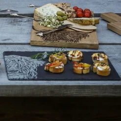 Tabla para quesos y aperitivos de pizarra Selbrae