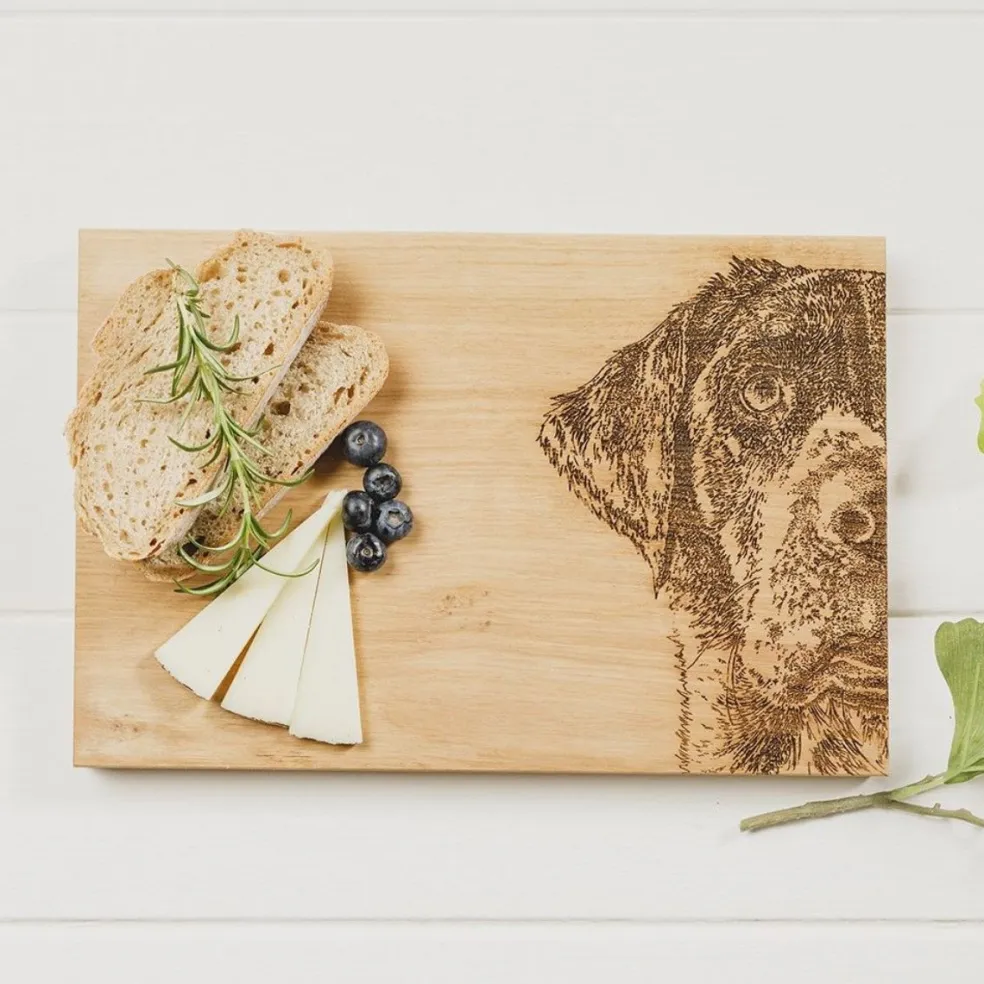 Tabla para servir 30 cm de madera de roble Selbrae