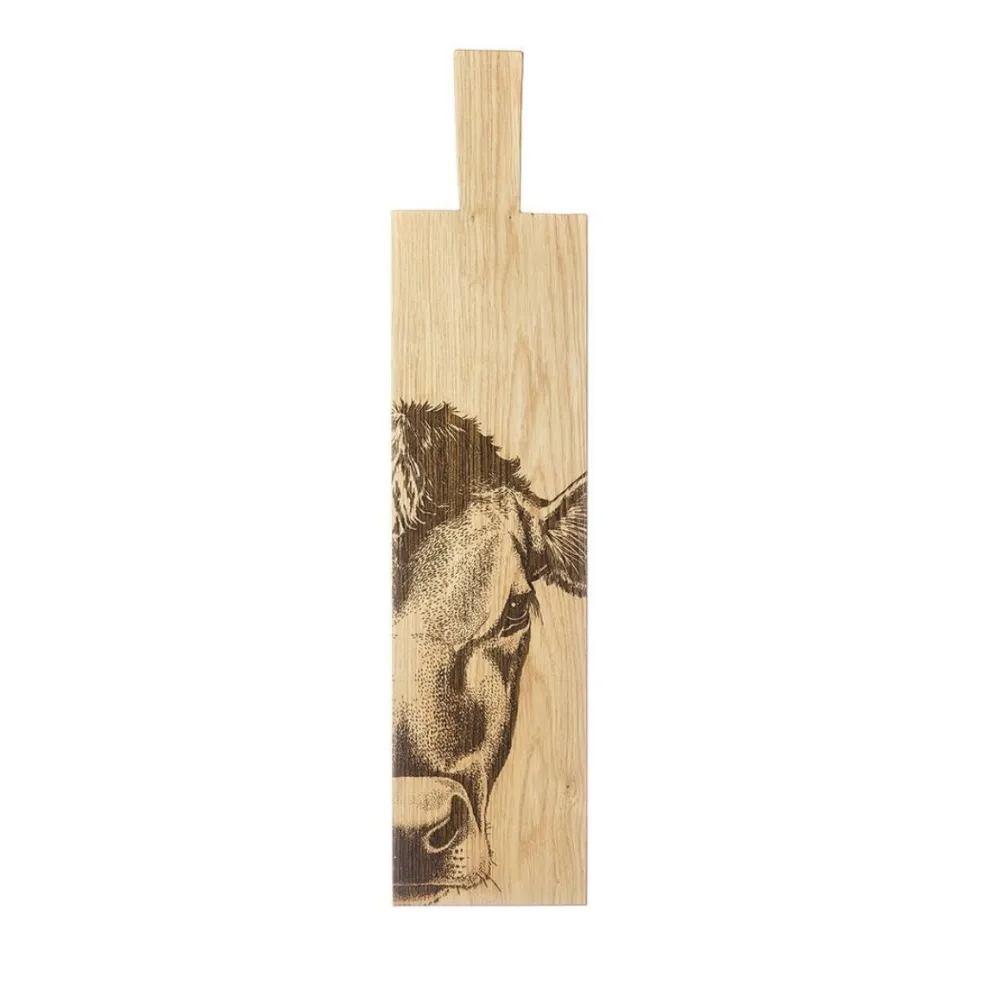 Tabla rectangular para servir y cortar de madera de roble Selbrae