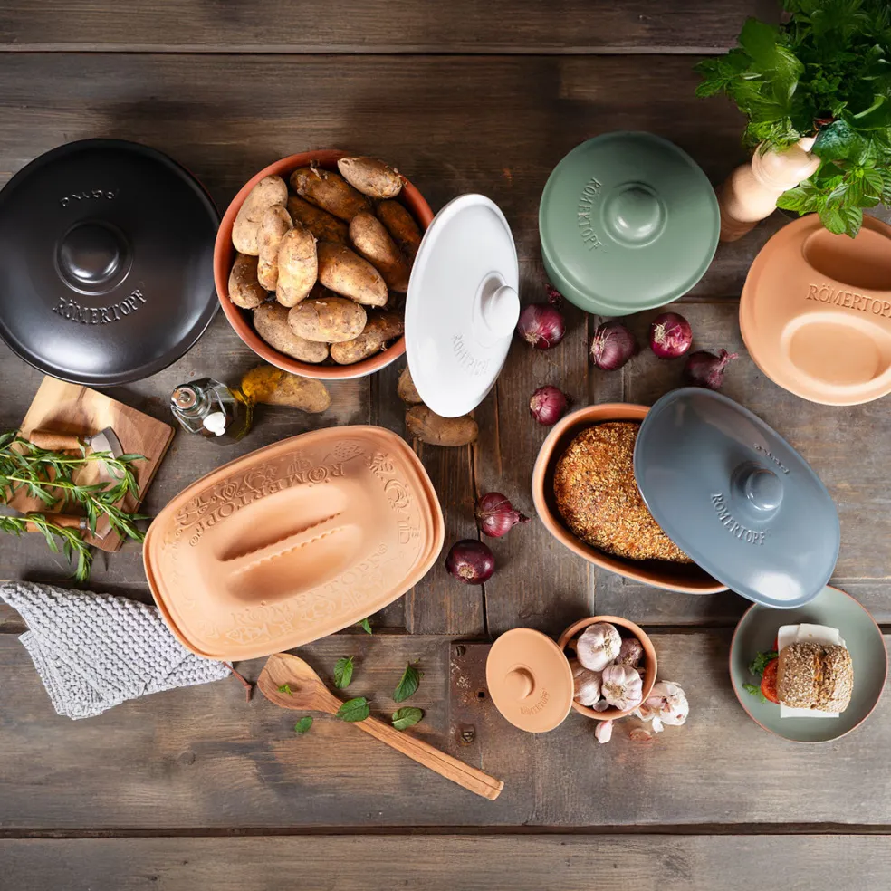 Tarro para ajos de terracota Römertopf