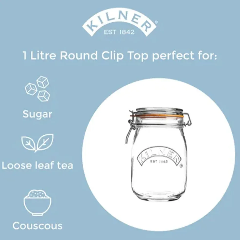 Tarros herméticos de cristal Clip Top de Kilner®