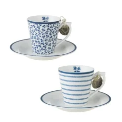 Taza espresso y plato de porcelana Laura Ashley
