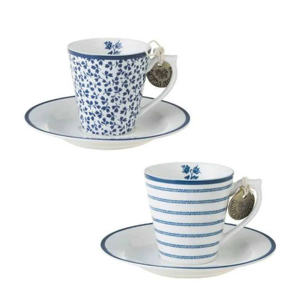 Taza espresso y plato de porcelana Laura Ashley