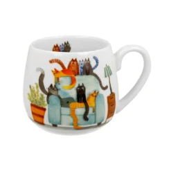 Taza mug ancha de porcelana Duo