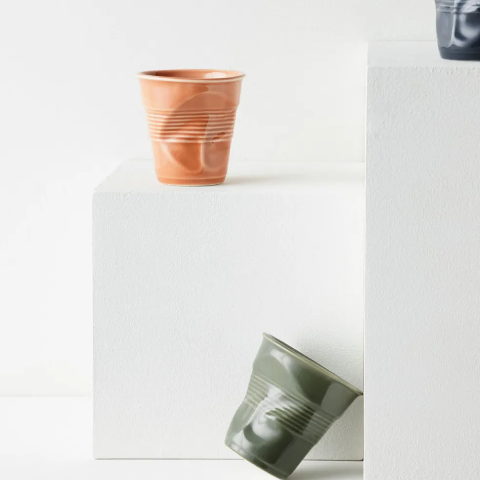 Tazas arrugadas de porcelana 180 ml Revol