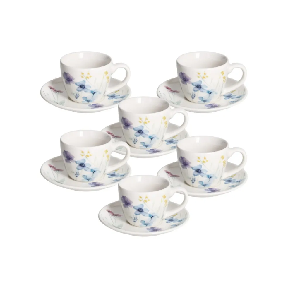 Tazas de porcelana con y sin plato 420ml Florenne Tognana