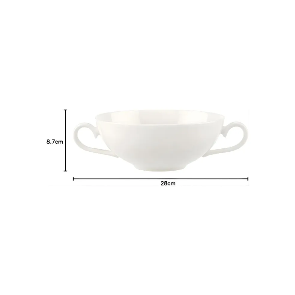 Tazón sopero de dos asas o taza de consomé de porcelana Royal Villeroy & Boch