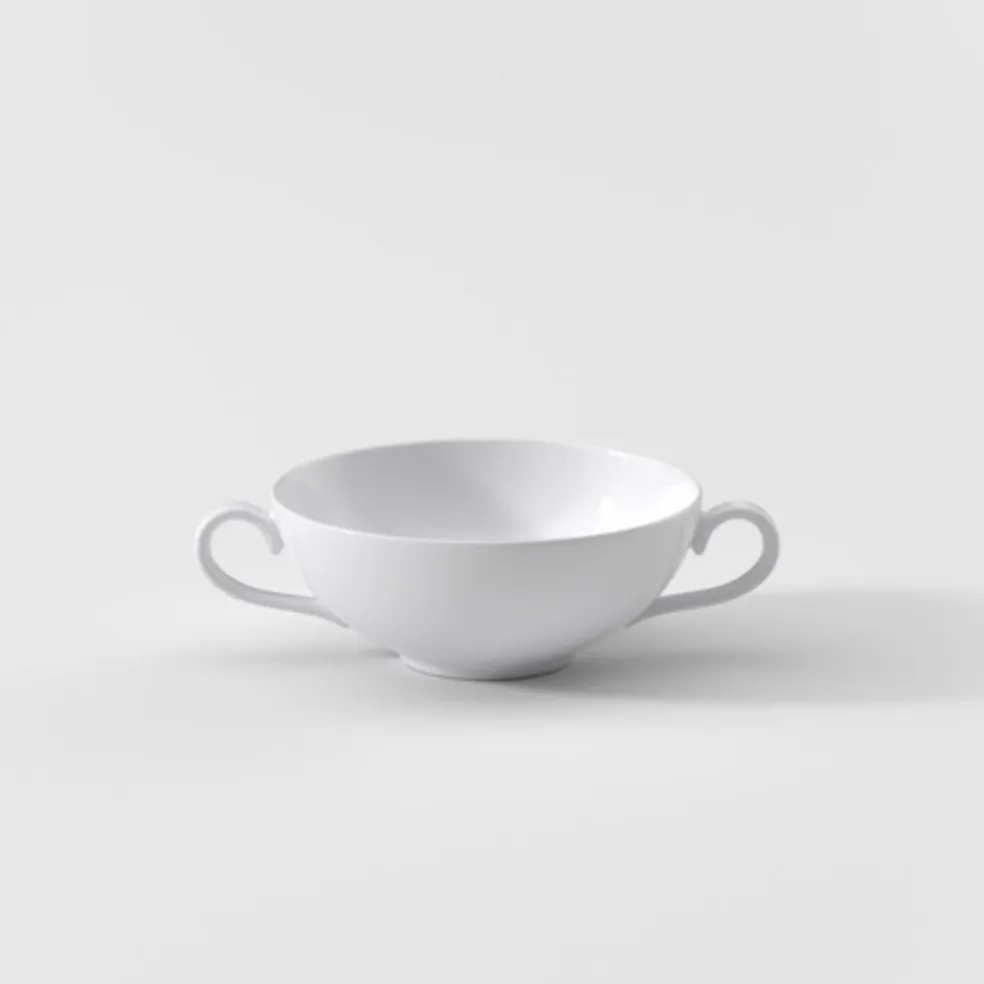 Tazón sopero de dos asas o taza de consomé de porcelana Royal Villeroy & Boch