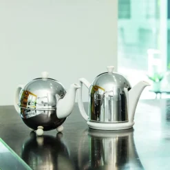 Tetera cerámica clásica con carcasa aislante de inox Cosy Bredemeijer