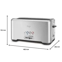 Tostadora de 2 ranuras largas con indicador LED Sage