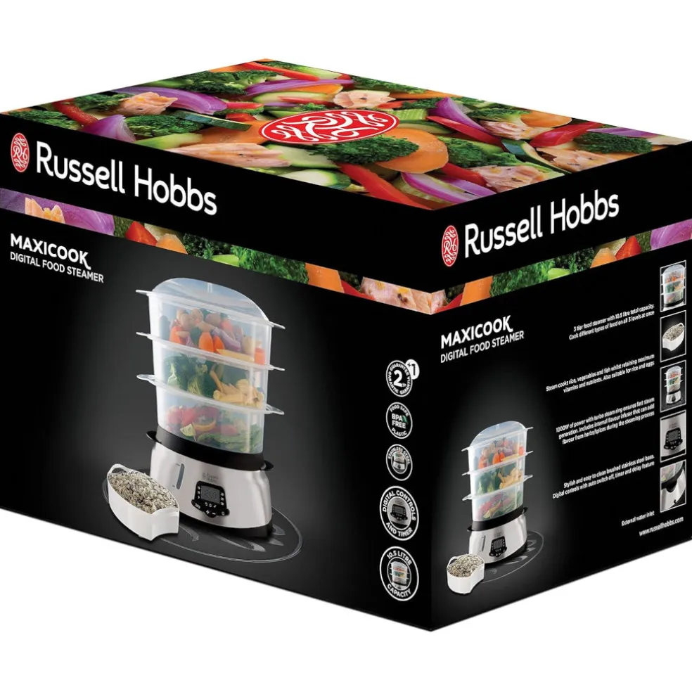 Vaporera de tres pisos Maxicook de Russell Hobbs