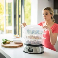 Vaporera de tres pisos Maxicook de Russell Hobbs