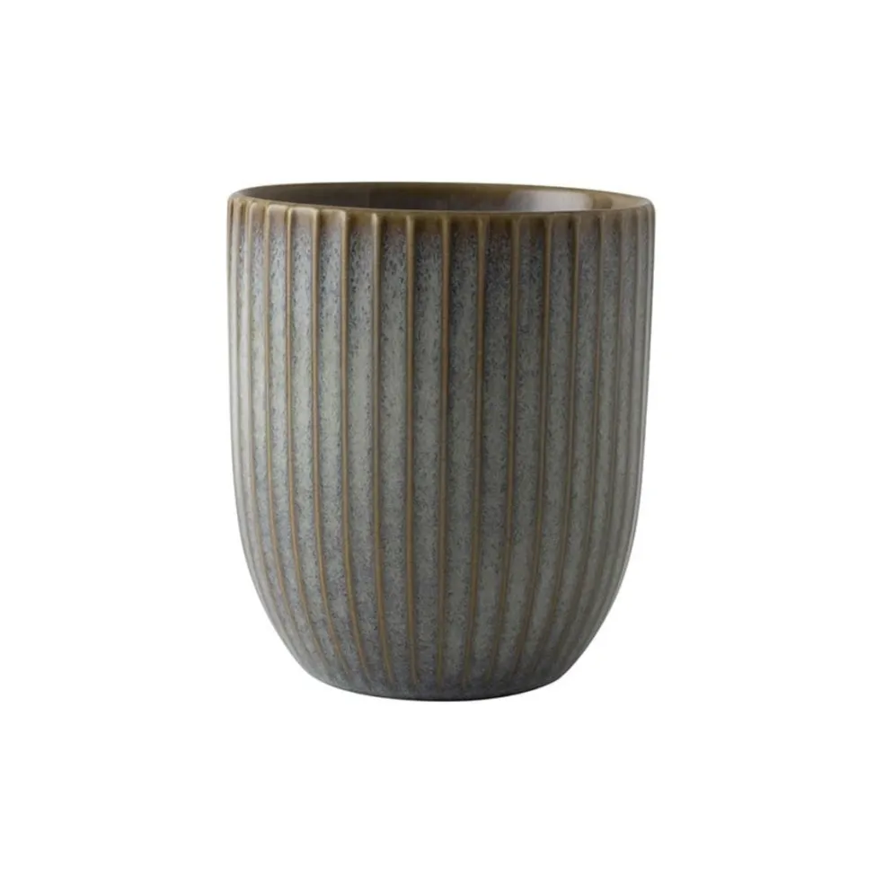 Vaso de gres tipo taza sin asa Sapphire Dutch Rose
