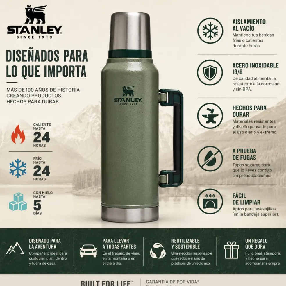 Vaso térmico con asa de acero inoxidable The Quencher Fluted Tumbler Stanley