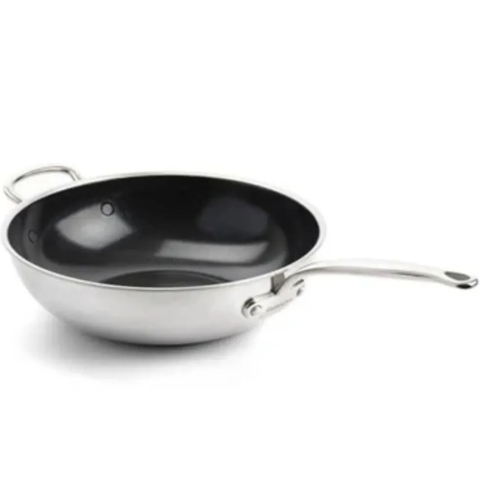 Wok cerámico con exterior de acero inoxidable Premiere GreenPan