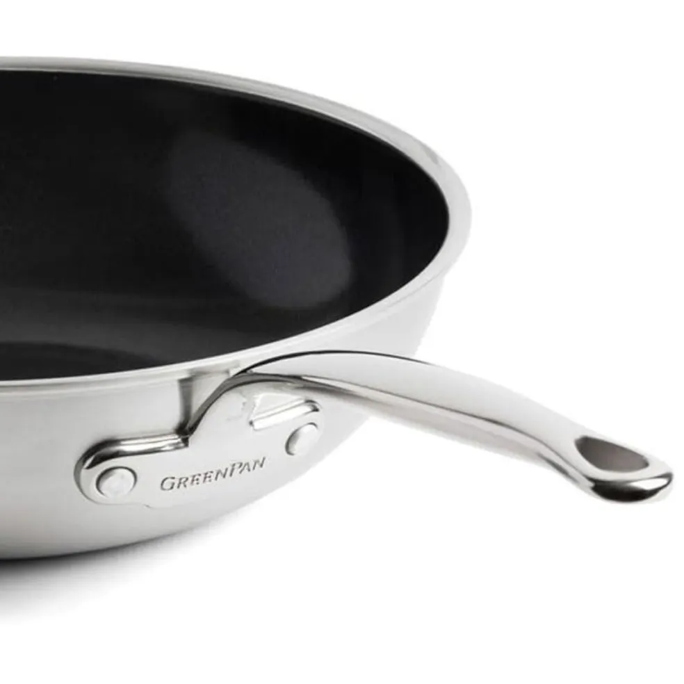 Wok cerámico con exterior de acero inoxidable Premiere GreenPan