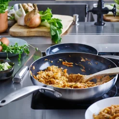 Wok cerámico con exterior de acero inoxidable Geneva GreenPan