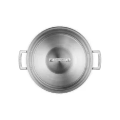 Wok de acero inoxidable con tapa de cristal Tricapa 3-PLY Le Creuset
