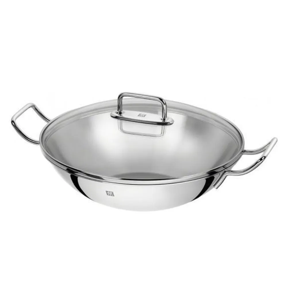 Wok de acero inoxidable con tapa y rejilla Zwilling Plus