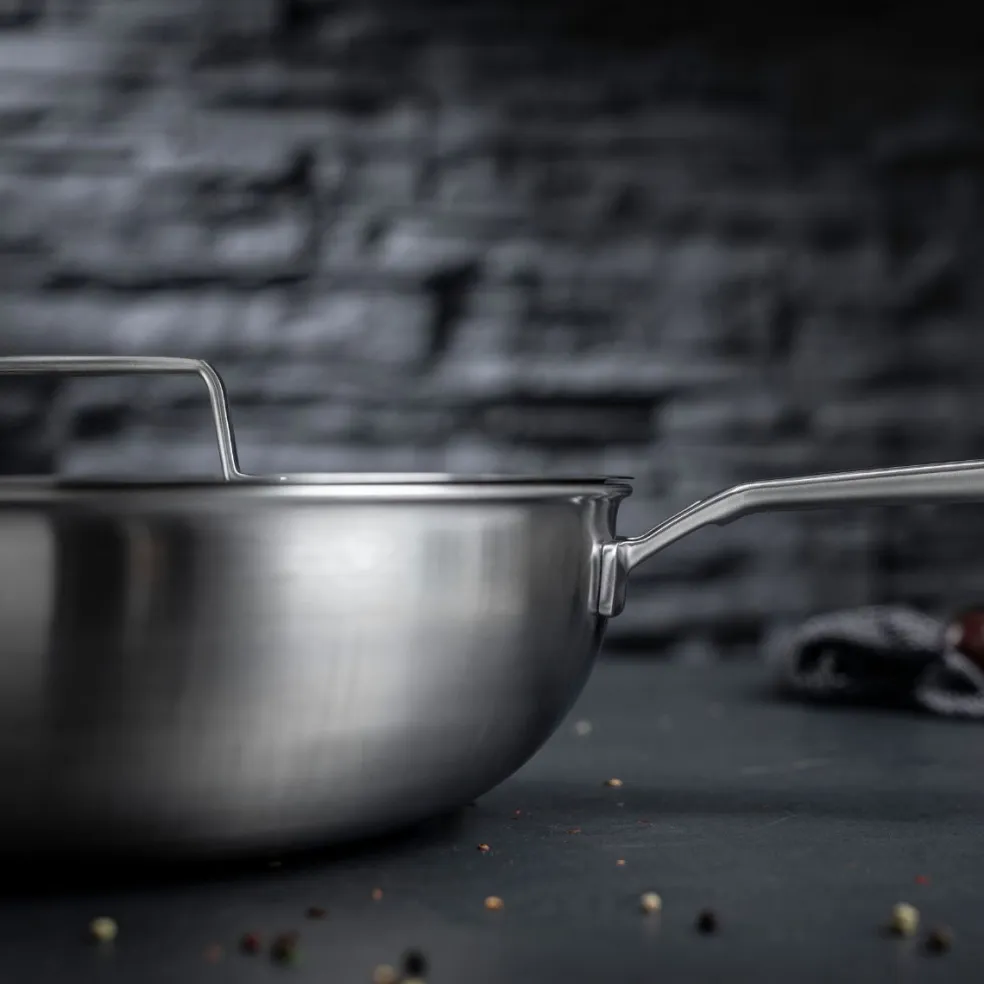 Wok de acero inoxidable multicapa FivePly Kuhn Rikon