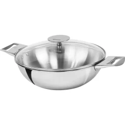 Wok de acero inoxidable multicapa Casteline Cristel