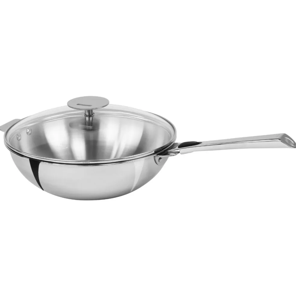 Wok de acero inoxidable multicapa Casteline Cristel