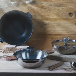 Wok de acero inoxidable multicapa Casteline Cristel