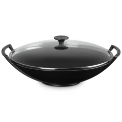 Wok de hierro fundido con tapa de cristal Le Creuset